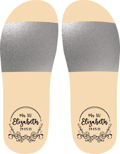 Chancleta para XV años - Mod.40 Medio Circulo 🩴 | Festiboda