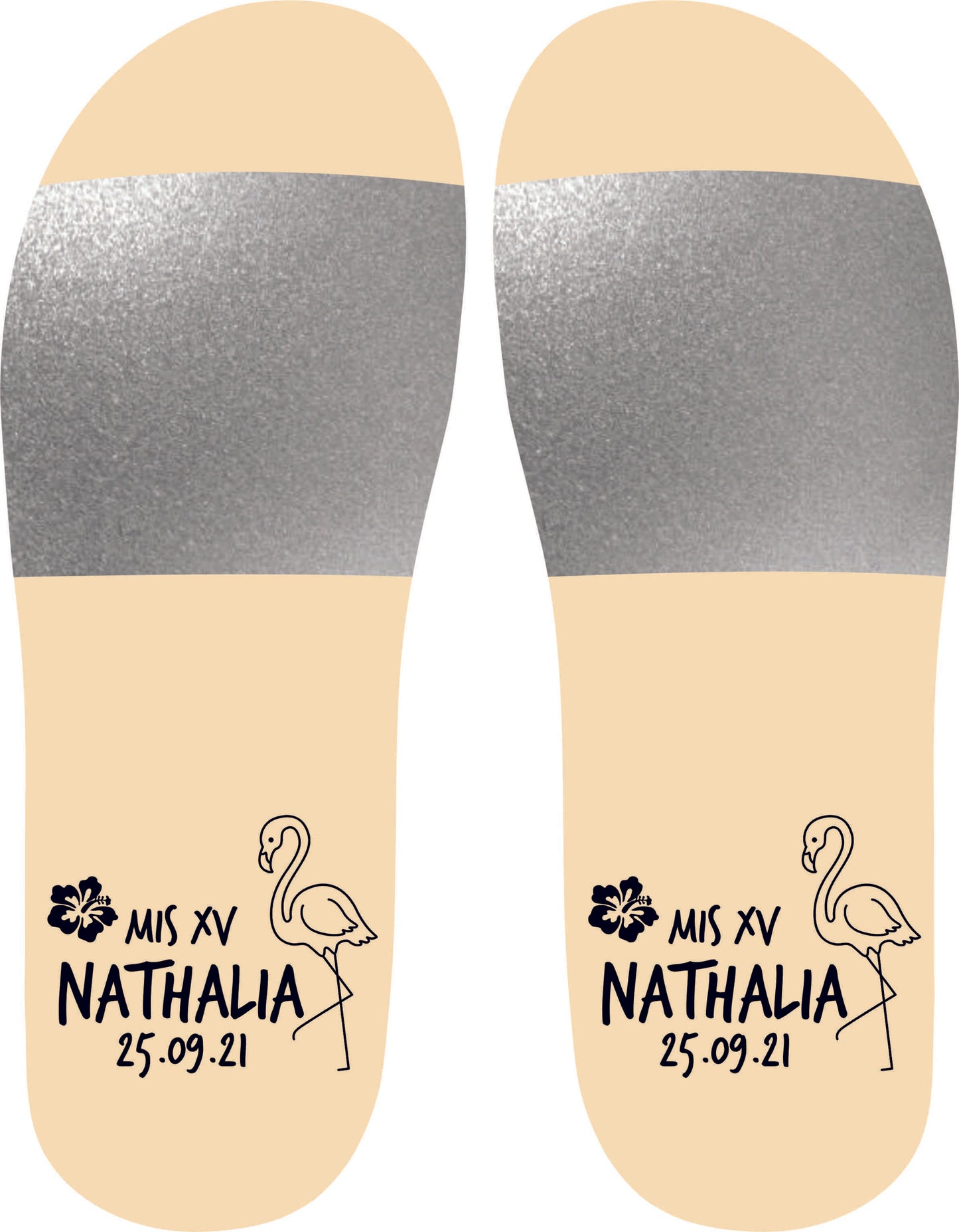 Chancleta para XV años - Mod.41 Flamenco Mis XV 🩴 | Festiboda
