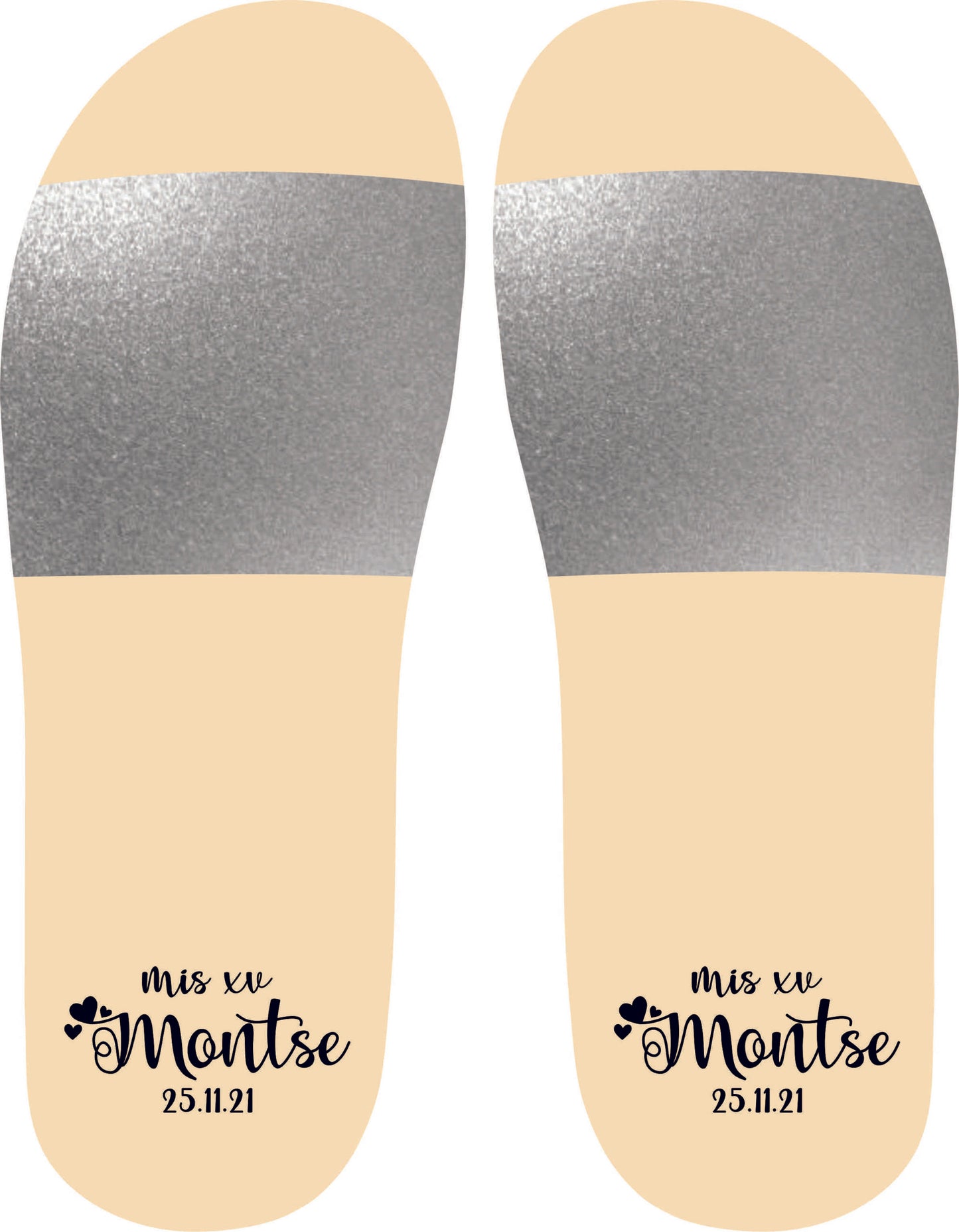 Chancleta para XV años - Mod.49 Corazón XV 🩴 | Festiboda