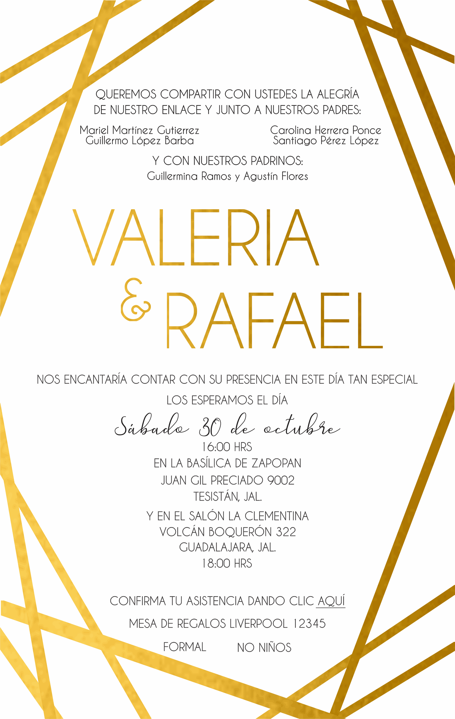 Invitación Mod . 5 Lineas | Festiboda