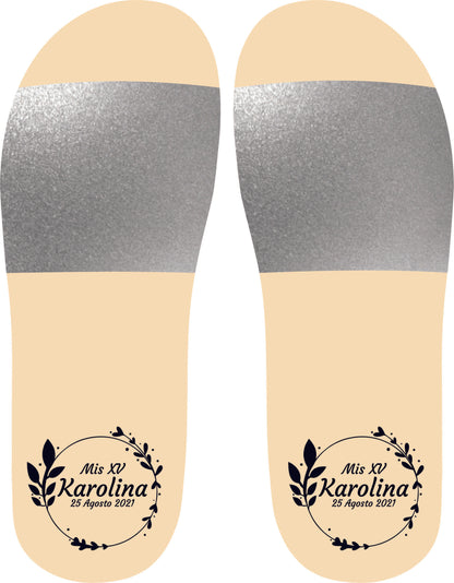 Chancleta para XV años - Mod.50 Circulo y Puntos 🩴 | Festiboda