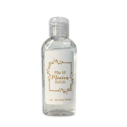 Gel Antibacterial ó Crema para XV Años Personalizado Mod. 54 Marc