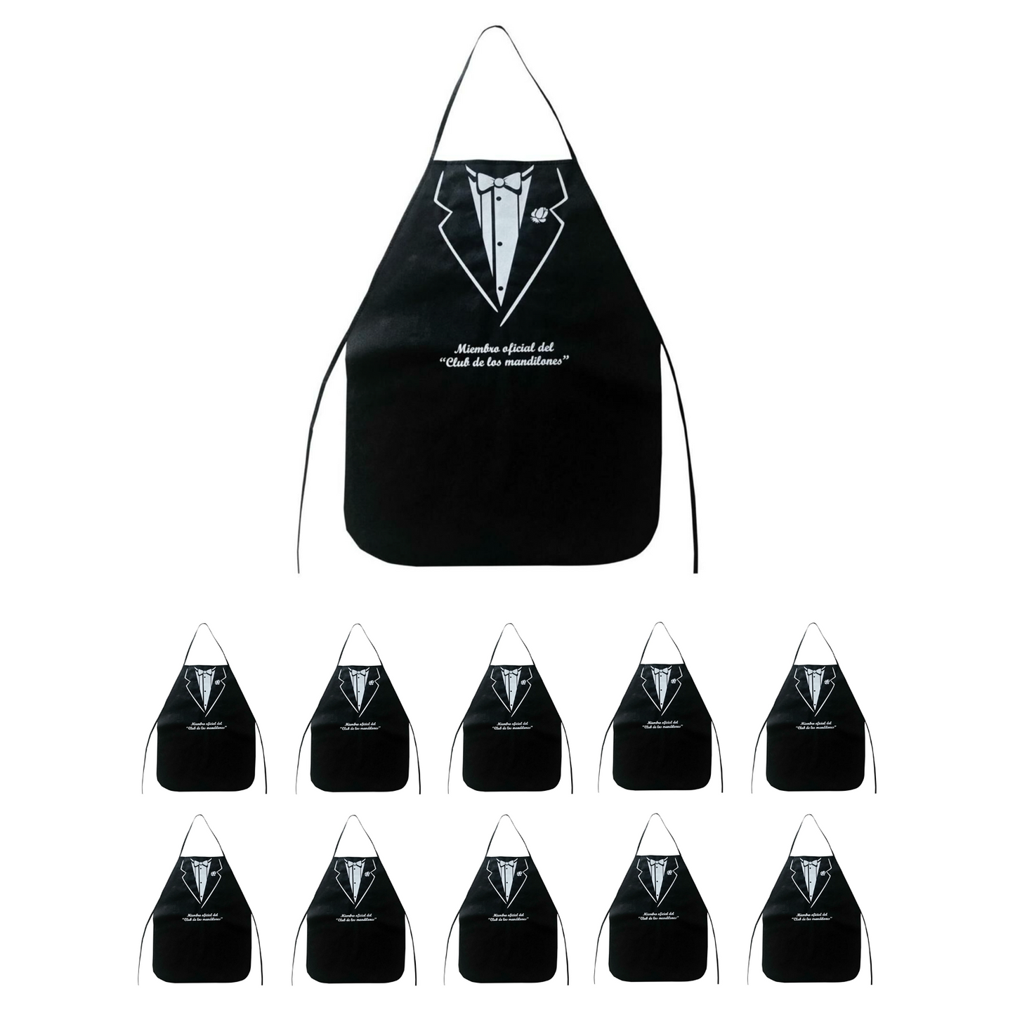 Mandiles para Boda Smoking Paquete 10 pzas