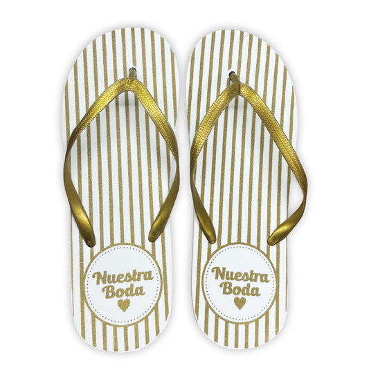 Sandalia  para Boda Mod.70 VERTICAL Nuestra Boda ( Suela :Blanca