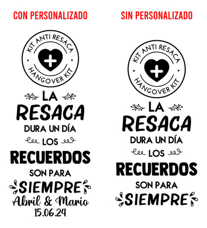 Costalito para Kit Anticruda para Boda mod. 6 Resaca 💍 | Festibod