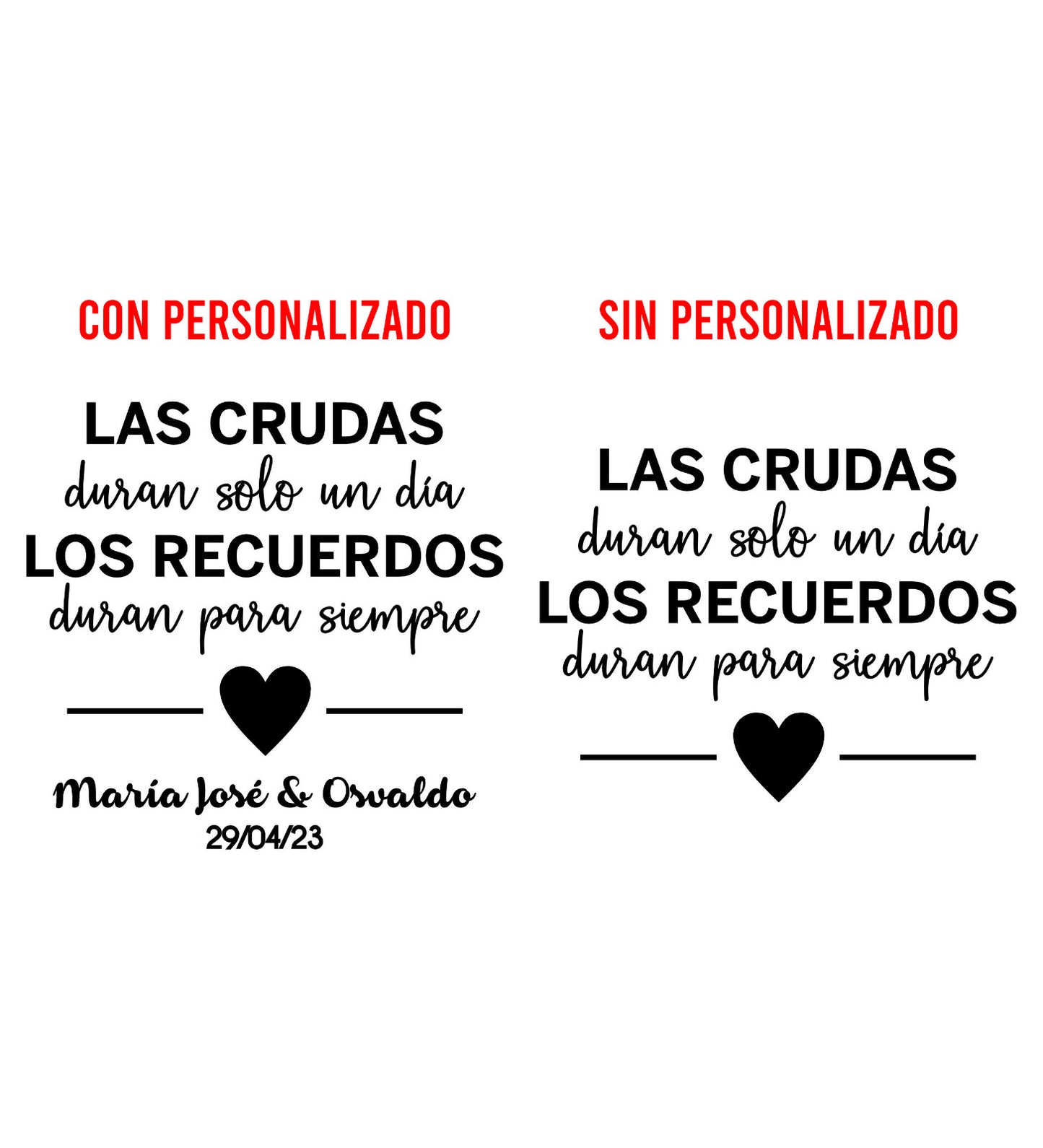 Costalito para Kit Anticruda para Boda mod. 7 Solo un dia 💍