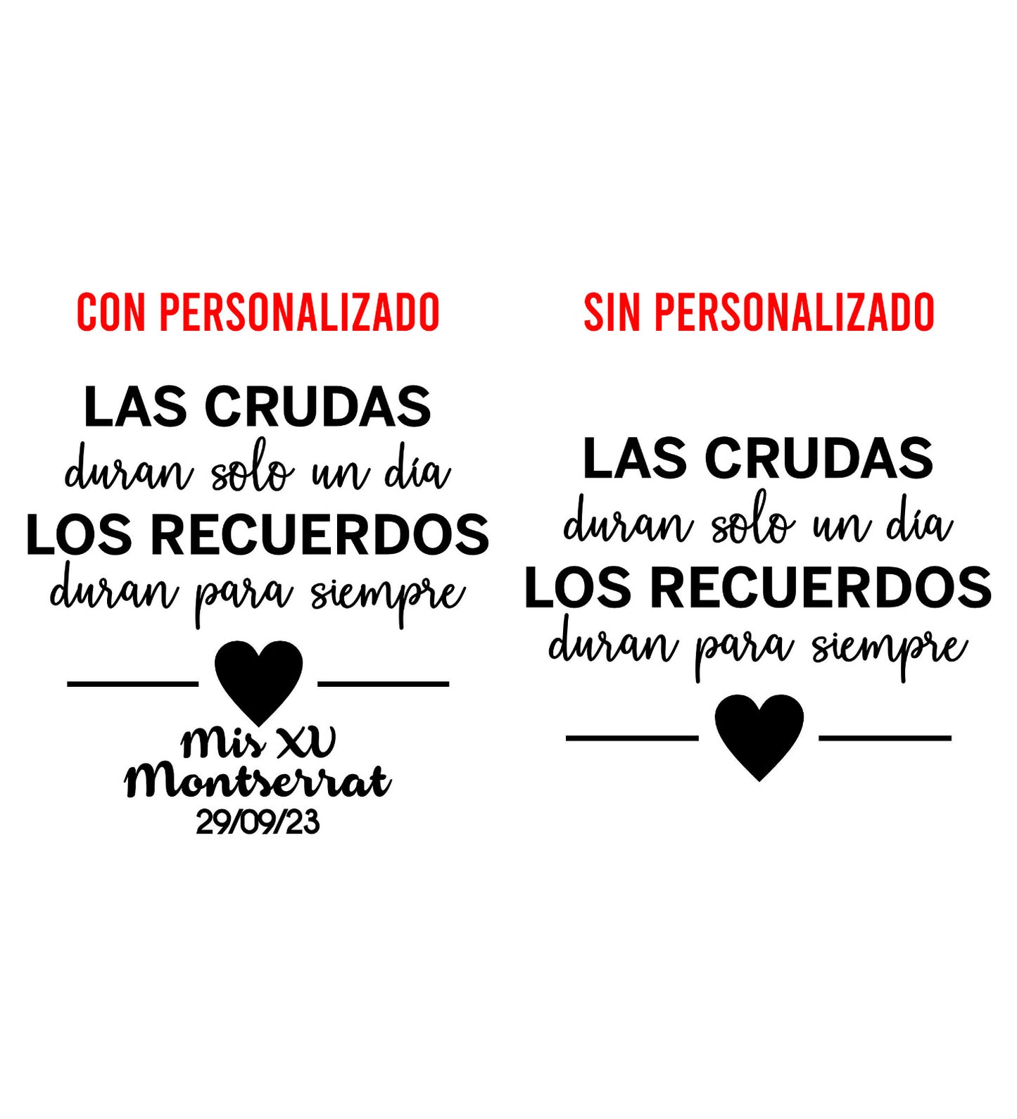 Costalito para Kit Anticruda para XV Años mod. 7 Solo un día XV 🎁