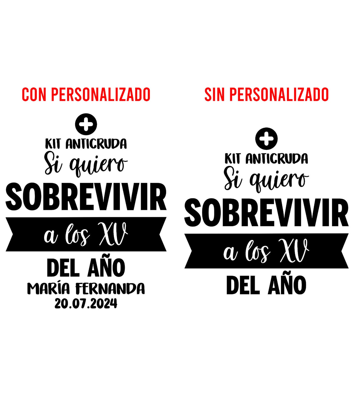 Costalito para Kit Anticruda para XV Años mod. 10 Sobrevivir XV 🎁