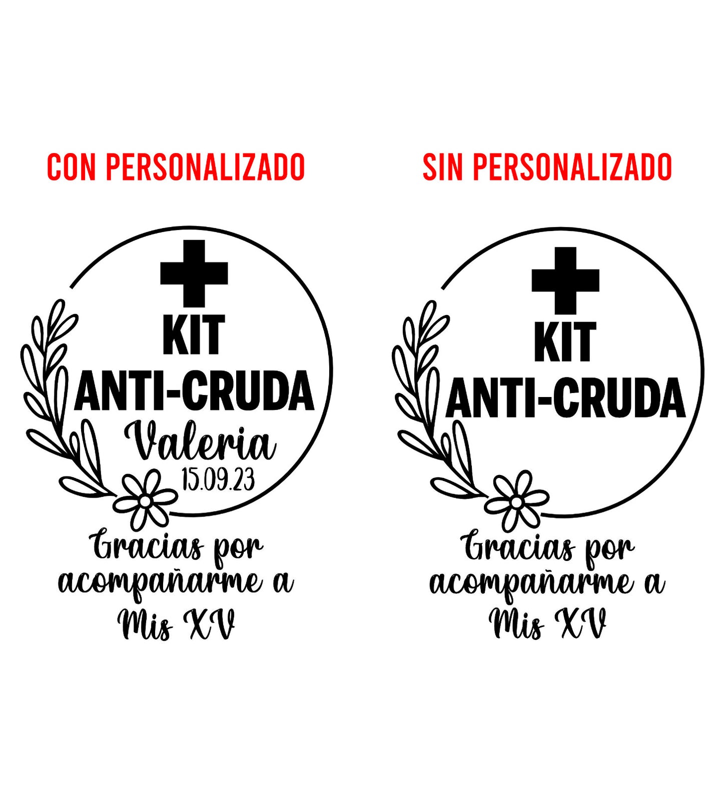 Costalito para Kit Anticruda para XV Años mod. 5 Media flor XV 🎁