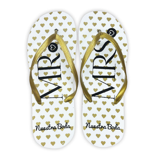 Sandalia  para Boda Mod.142 CORAZON Nuestra Boda ( Suela :Blanca