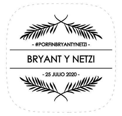 Cilindro para boda - Mod. 101 Palmas 💍 | Festiboda