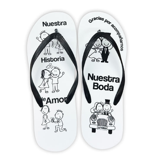 Sandalia  para Boda Mod.56 COMIC Nuestra Boda Gracias por Acompañ