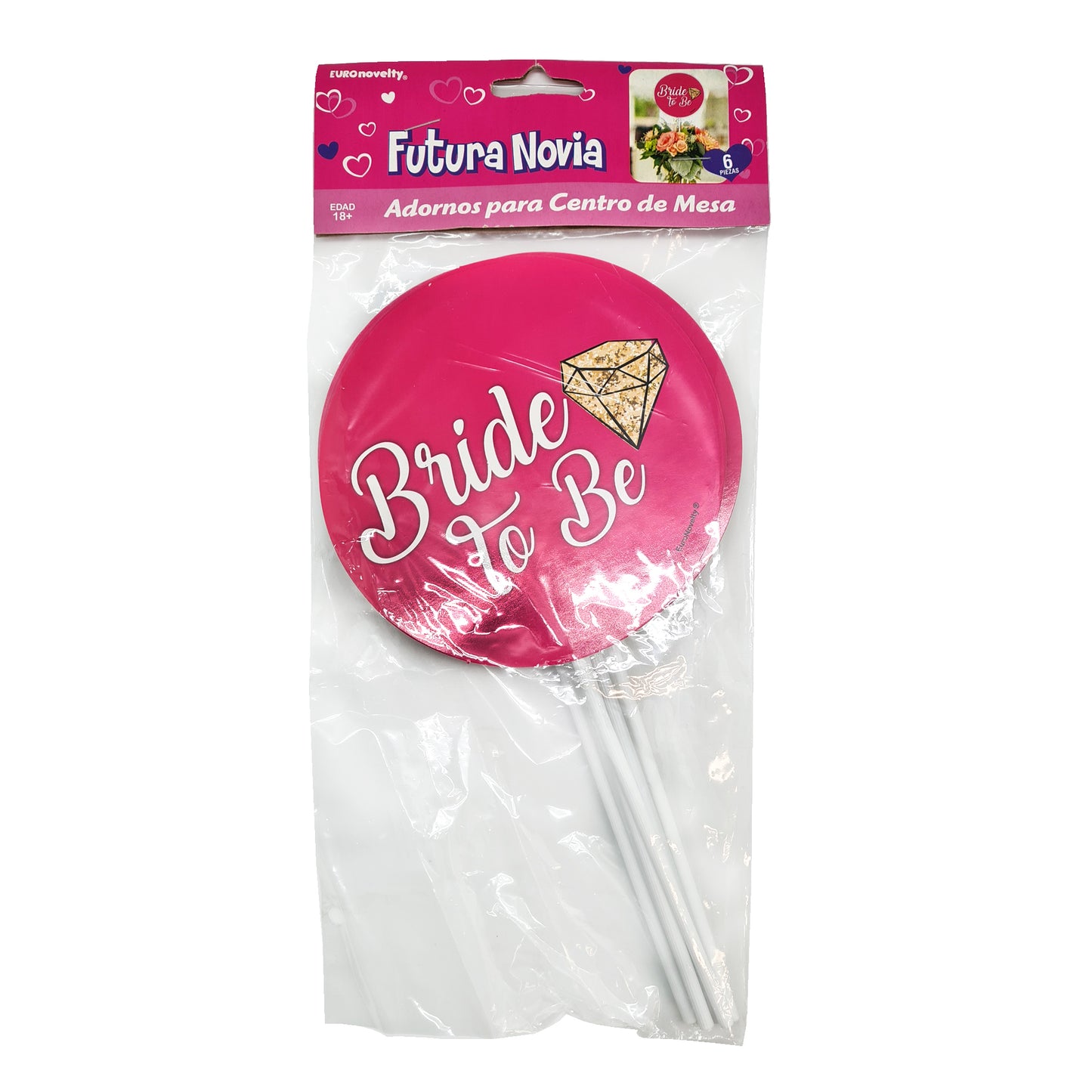 Adornos centro de mesa bride to be rosa | Festiboda