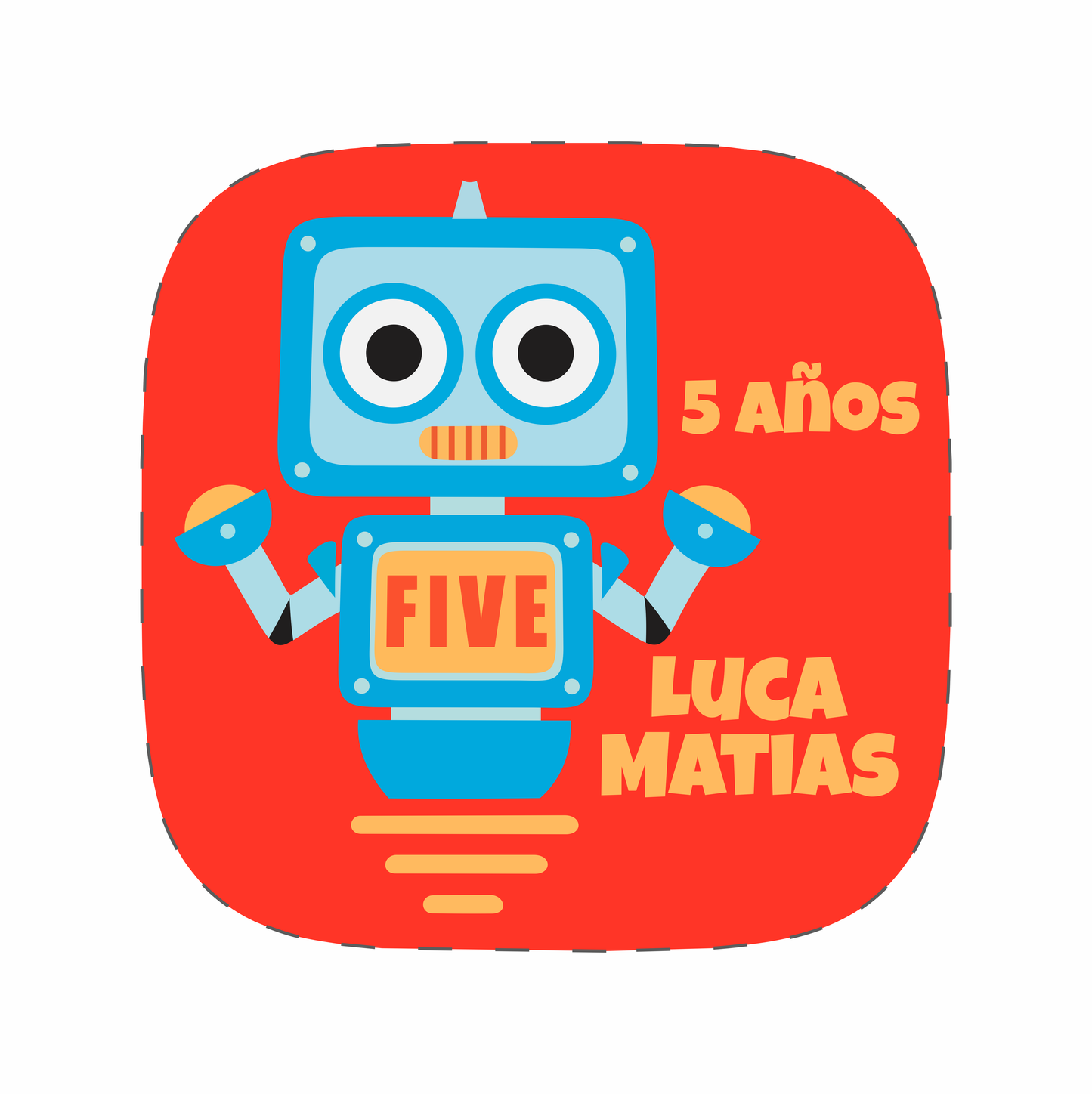 Cilindro para bautizo - Mod. 575 Robot 🧴 | Festiboda