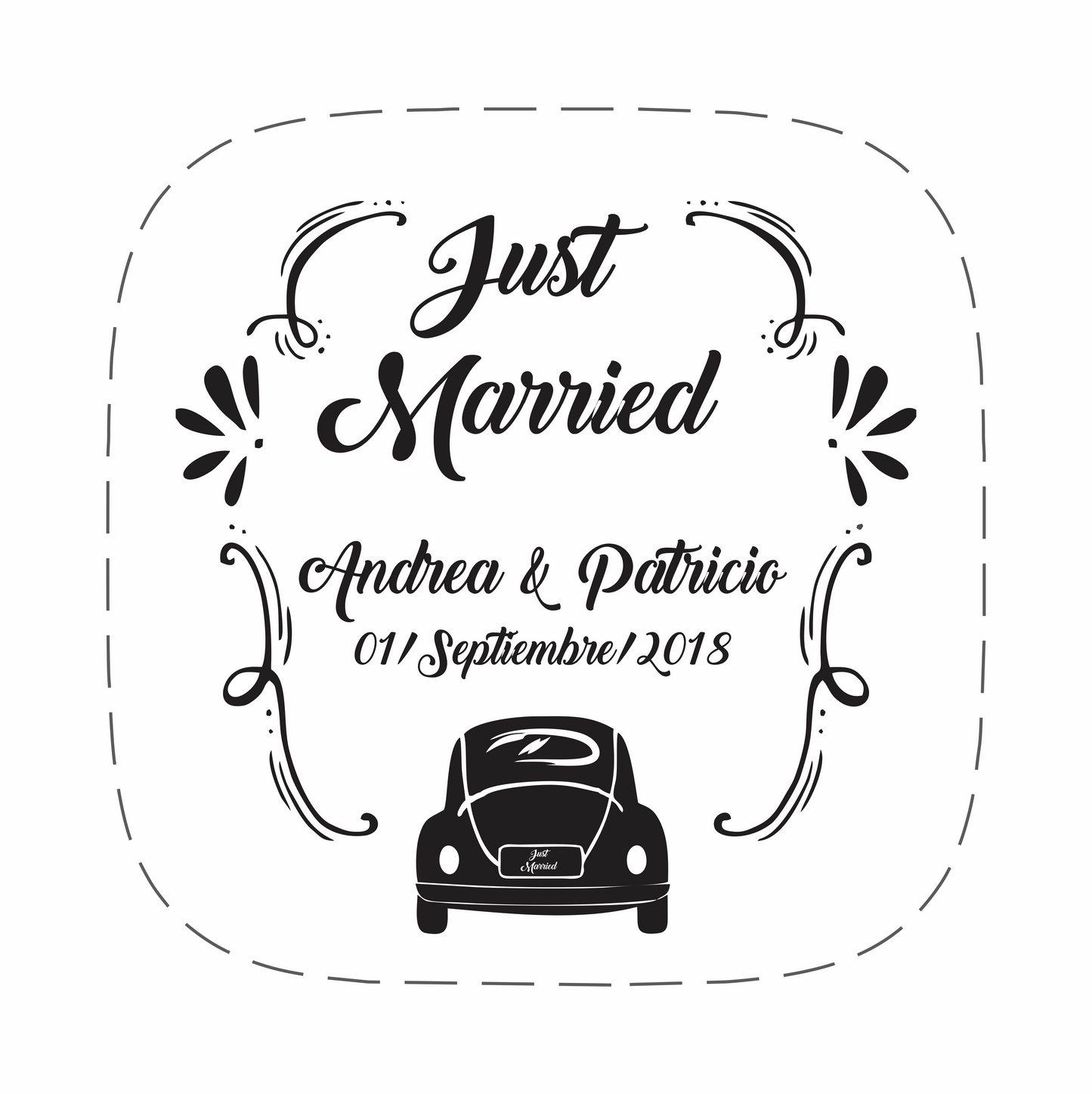 Cilindro para boda - Mod. 139 Carro 💍 | Festiboda