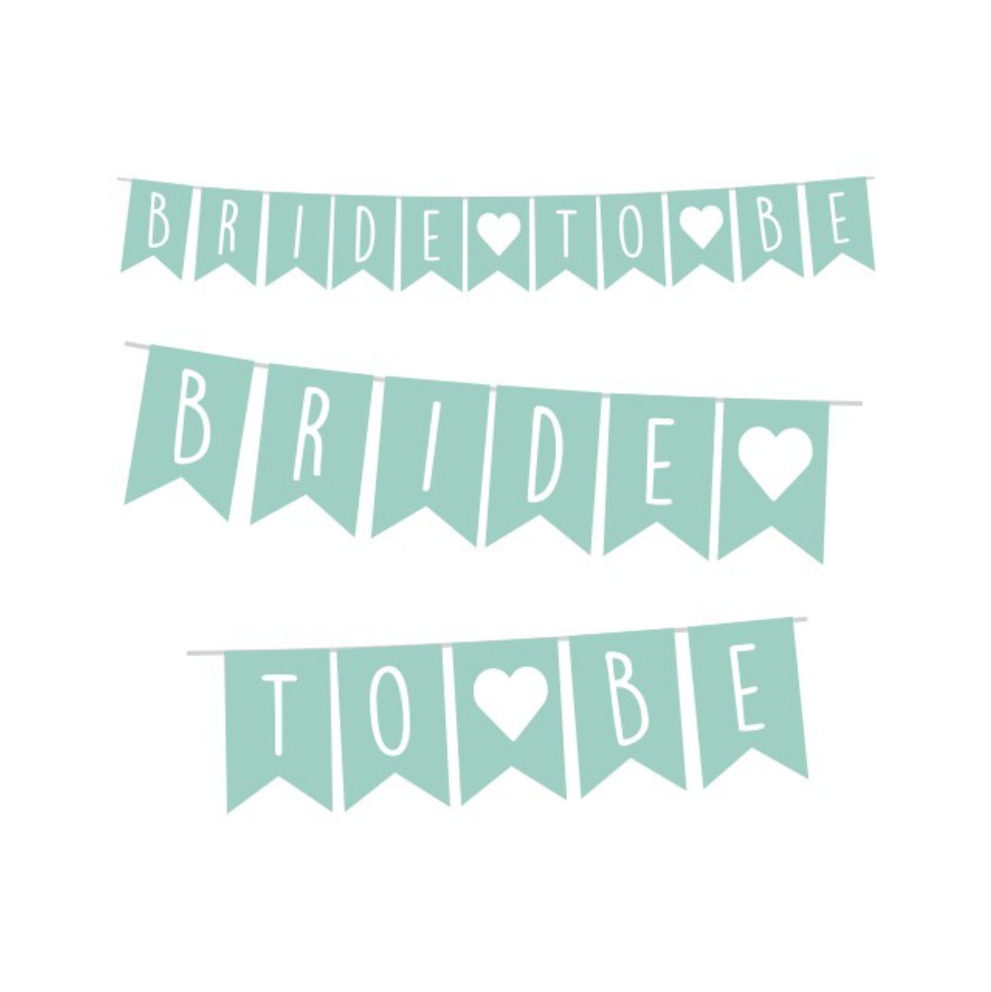 Banner Letrero Banderillas Bride to Be Menta | Festiboda