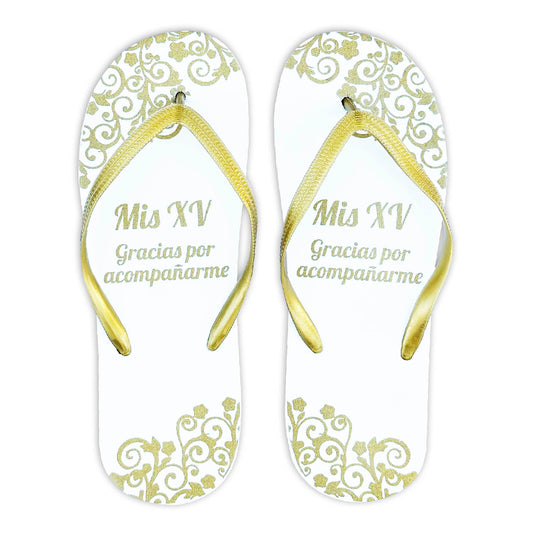 Sandalia  para Boda Mod. 85 GUIA MIS XV Gracias por Acompañarme (
