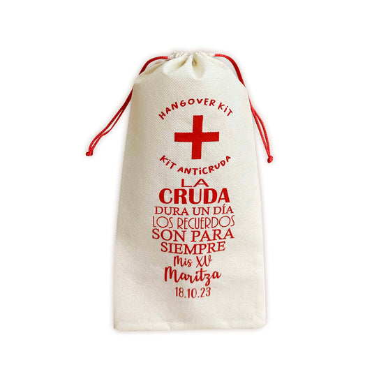 Costalito para Kit Anticruda para XV Años mod. 3 La Cruda dura un