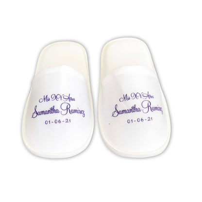 Pantuflas para XV años Personalizadas