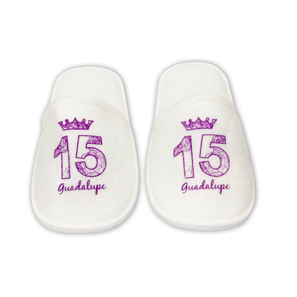 Pantuflas para XV años Personalizadas