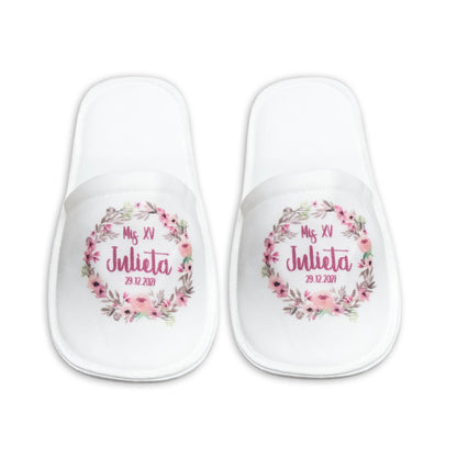 Pantuflas para XV años Personalizadas