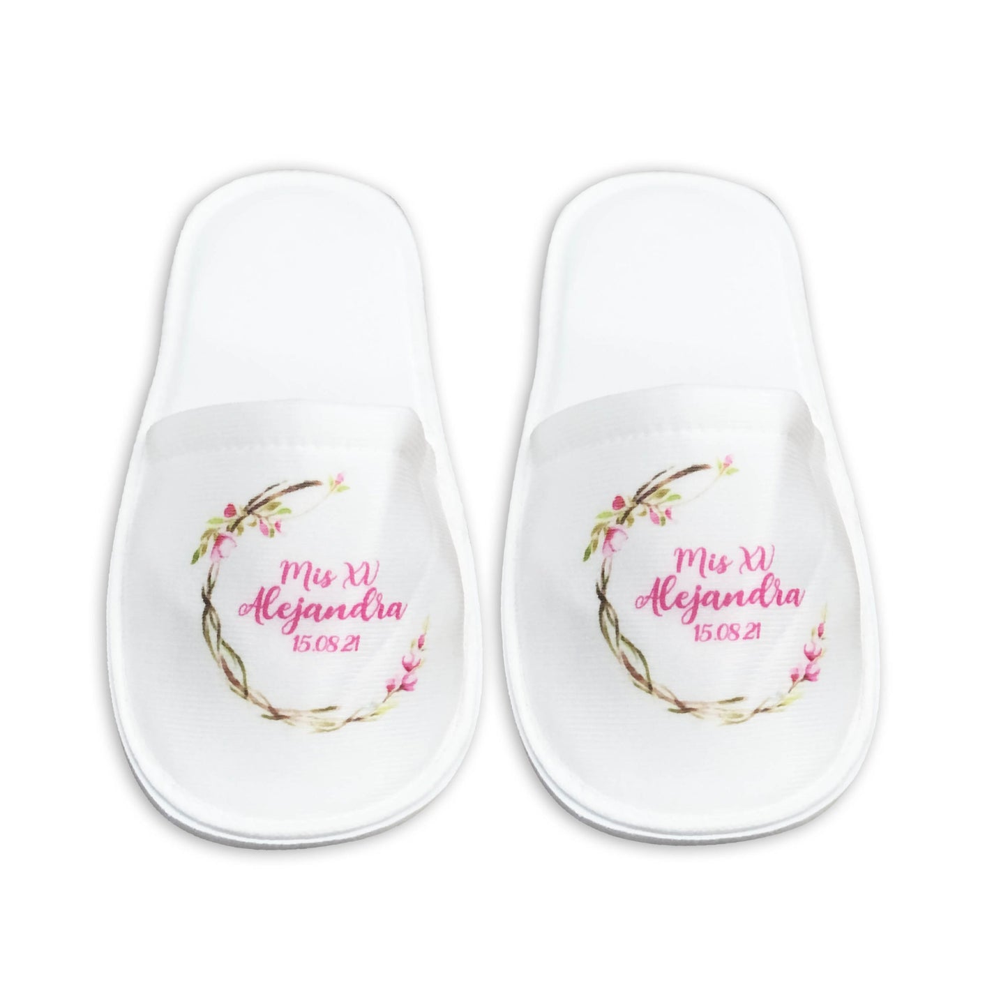 Pantuflas para XV años Personalizadas