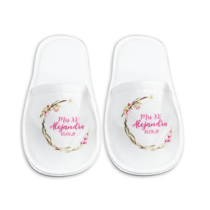Pantuflas para XV años Personalizadas