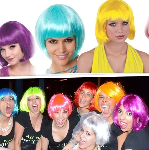 PELUCA LACIA CORTA COLORES 80gr | Festiboda