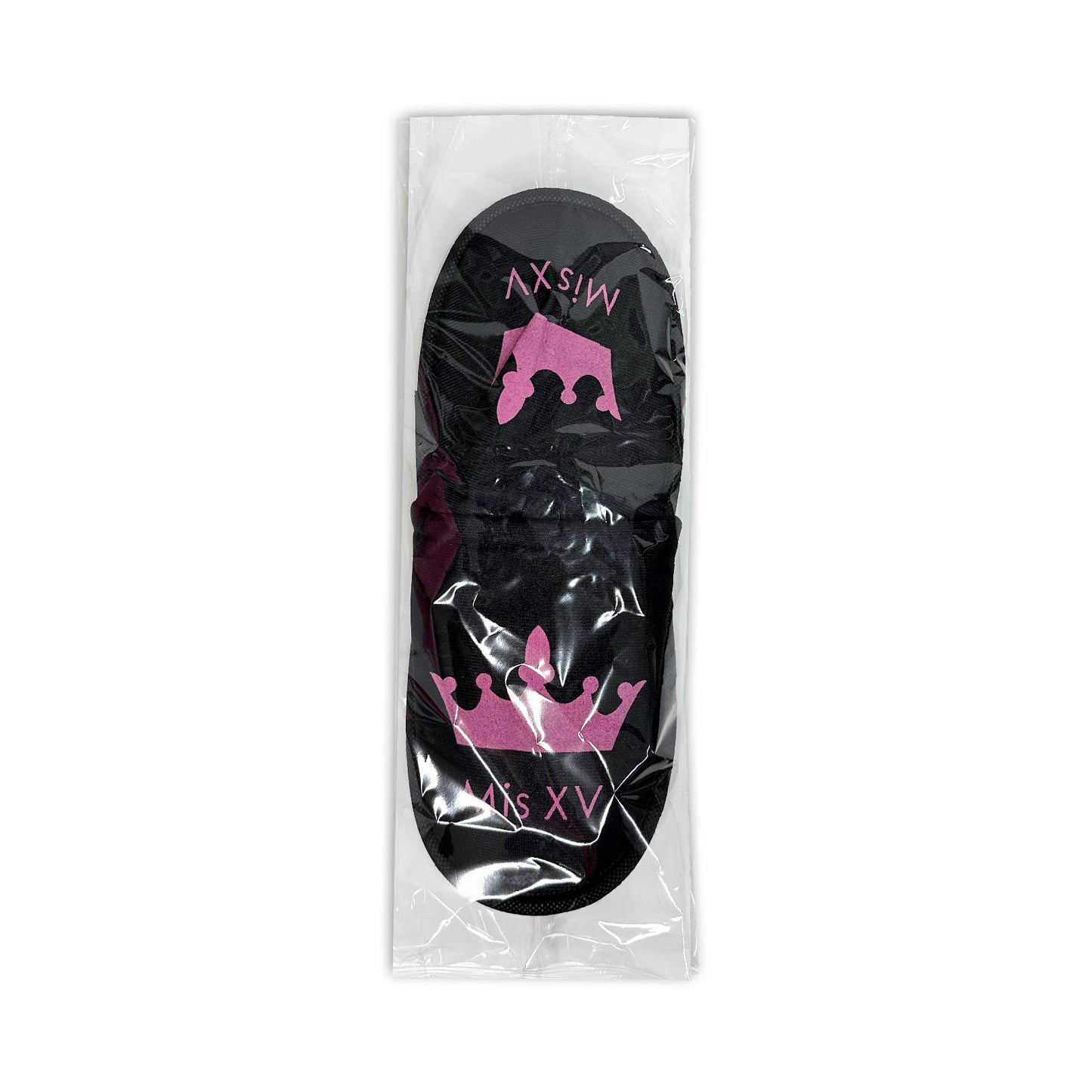 Pantufla Mod 139 Princesa  MIS XV ( Tela : Negra Tinta : Fiusha )