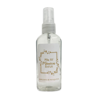 Repelente para XV Años Personalizado – Mod. #24 Marco floral 🦟